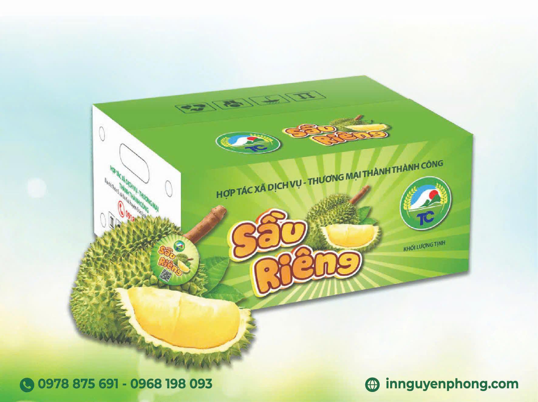 Hộp sầu riêng giúp sản phẩm trở nên bắt mắt hơn